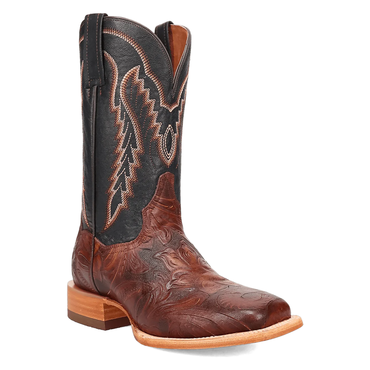 Dan Post Women's Tayla Tooled Leather Boot in Brown