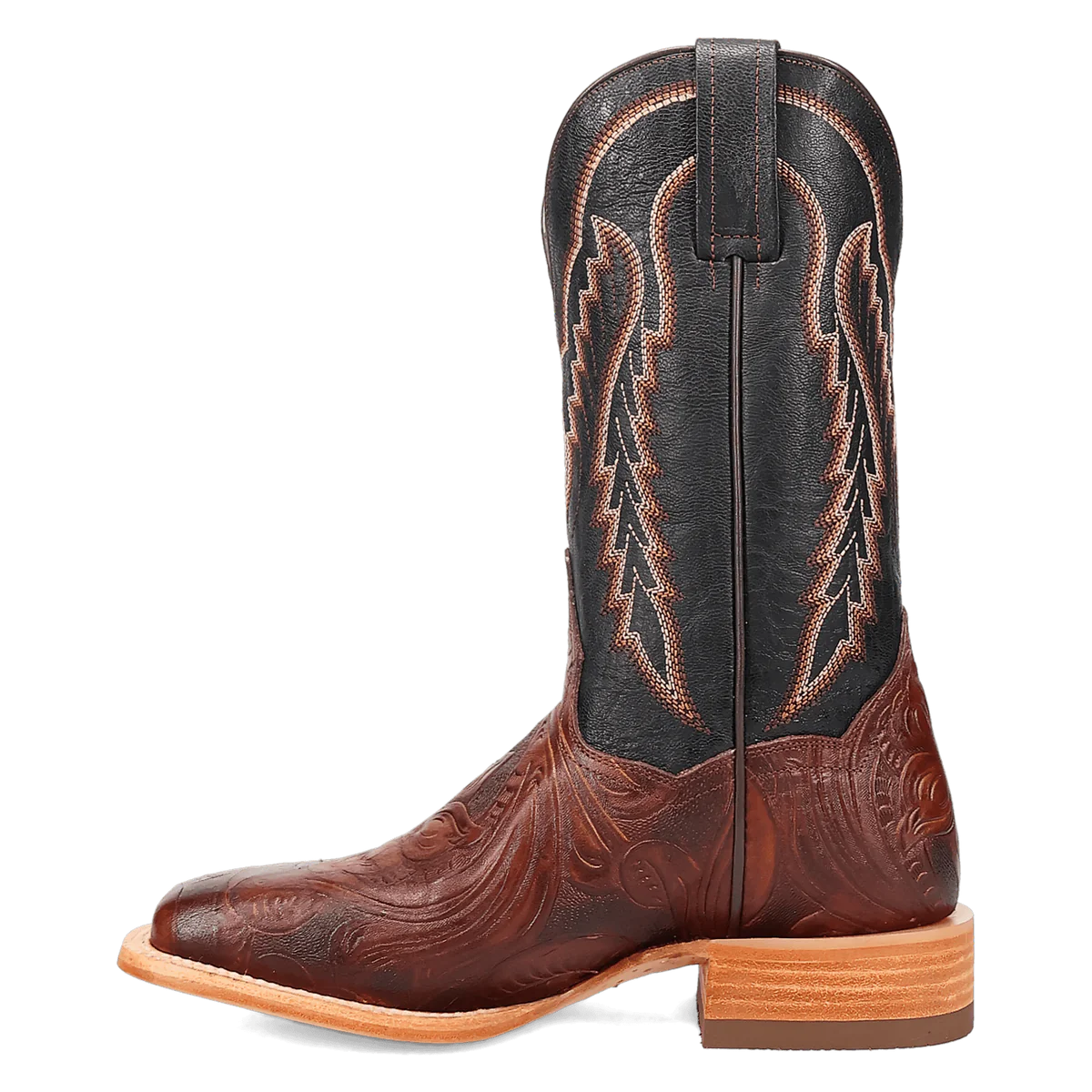 Dan Post Women's Tayla Tooled Leather Boot in Brown