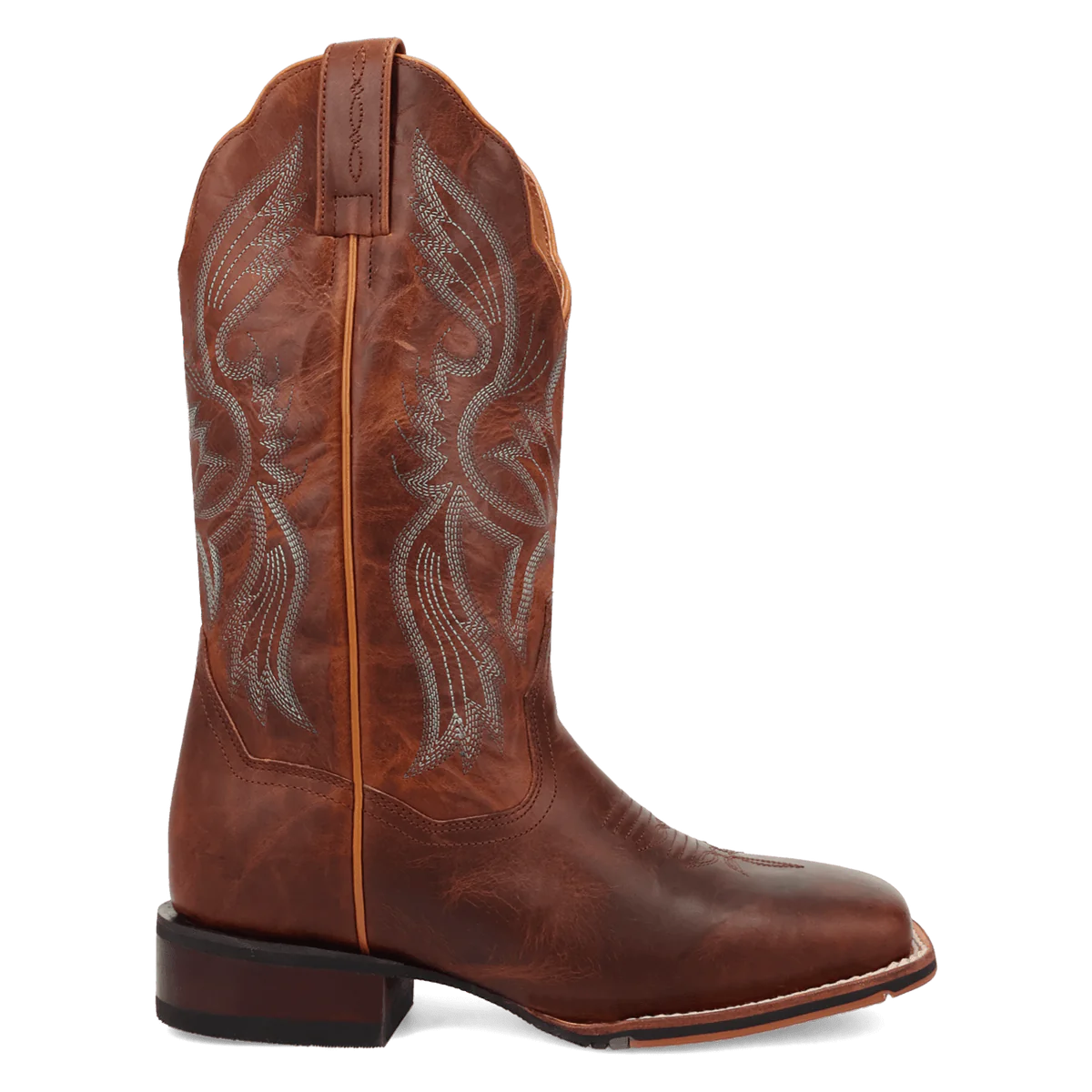 Dan Post Women's Lizzie Square Toe Boot in Brandy Brown