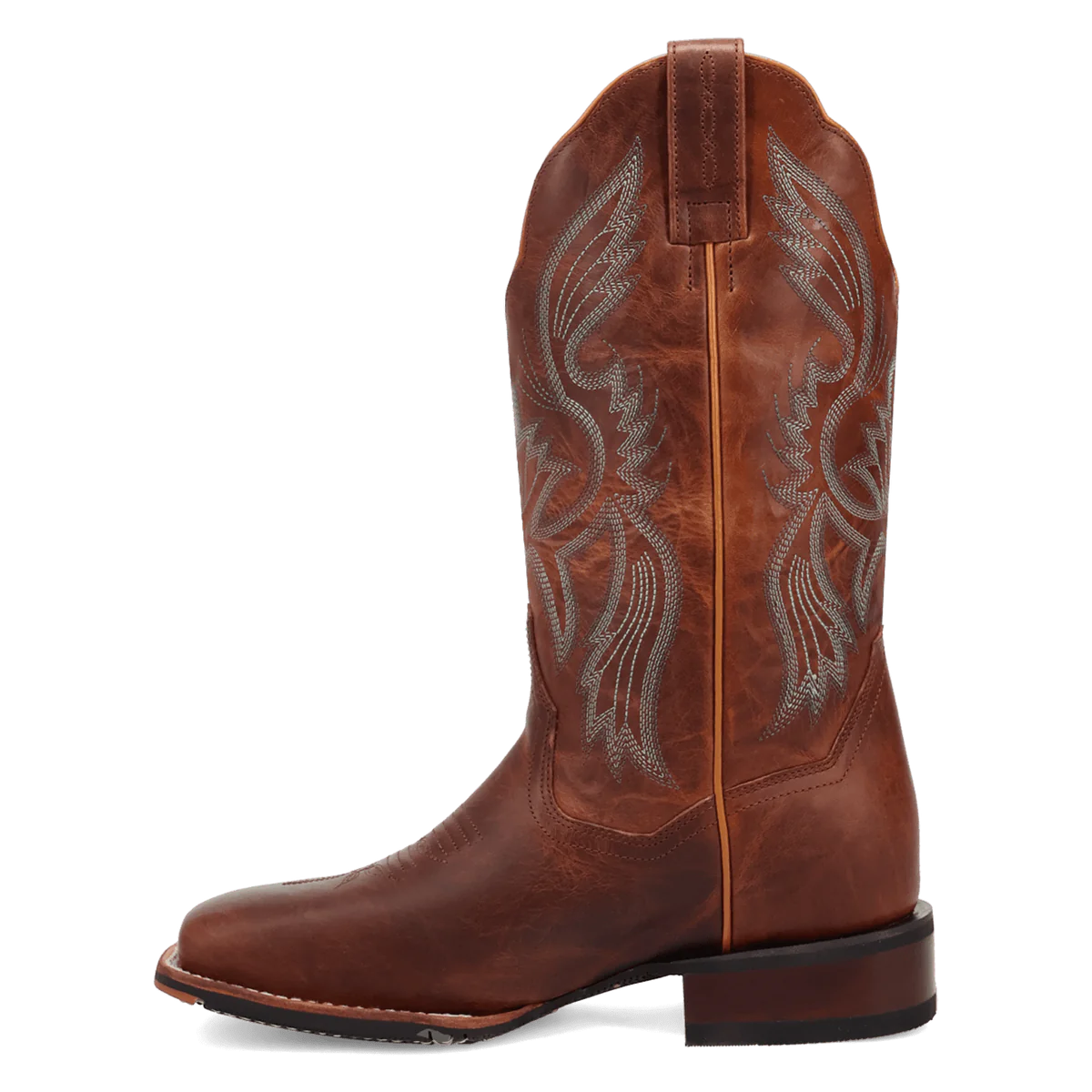 Dan Post Women's Lizzie Square Toe Boot in Brandy Brown