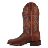 Dan Post Women's Lizzie Square Toe Boot in Brandy Brown