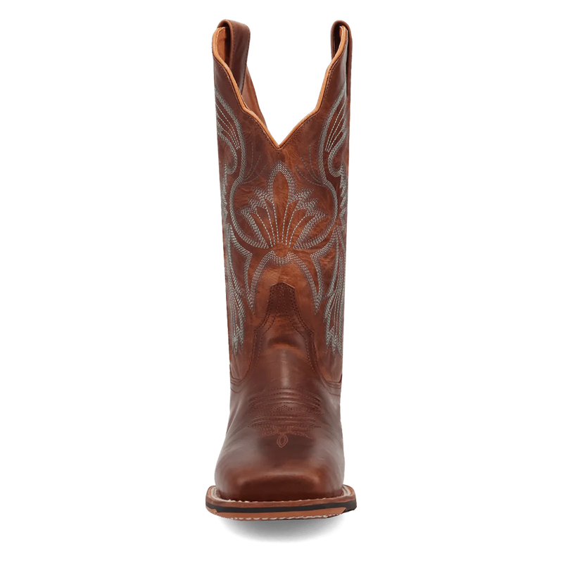 Dan Post Women's Lizzie Square Toe Boot in Brandy Brown