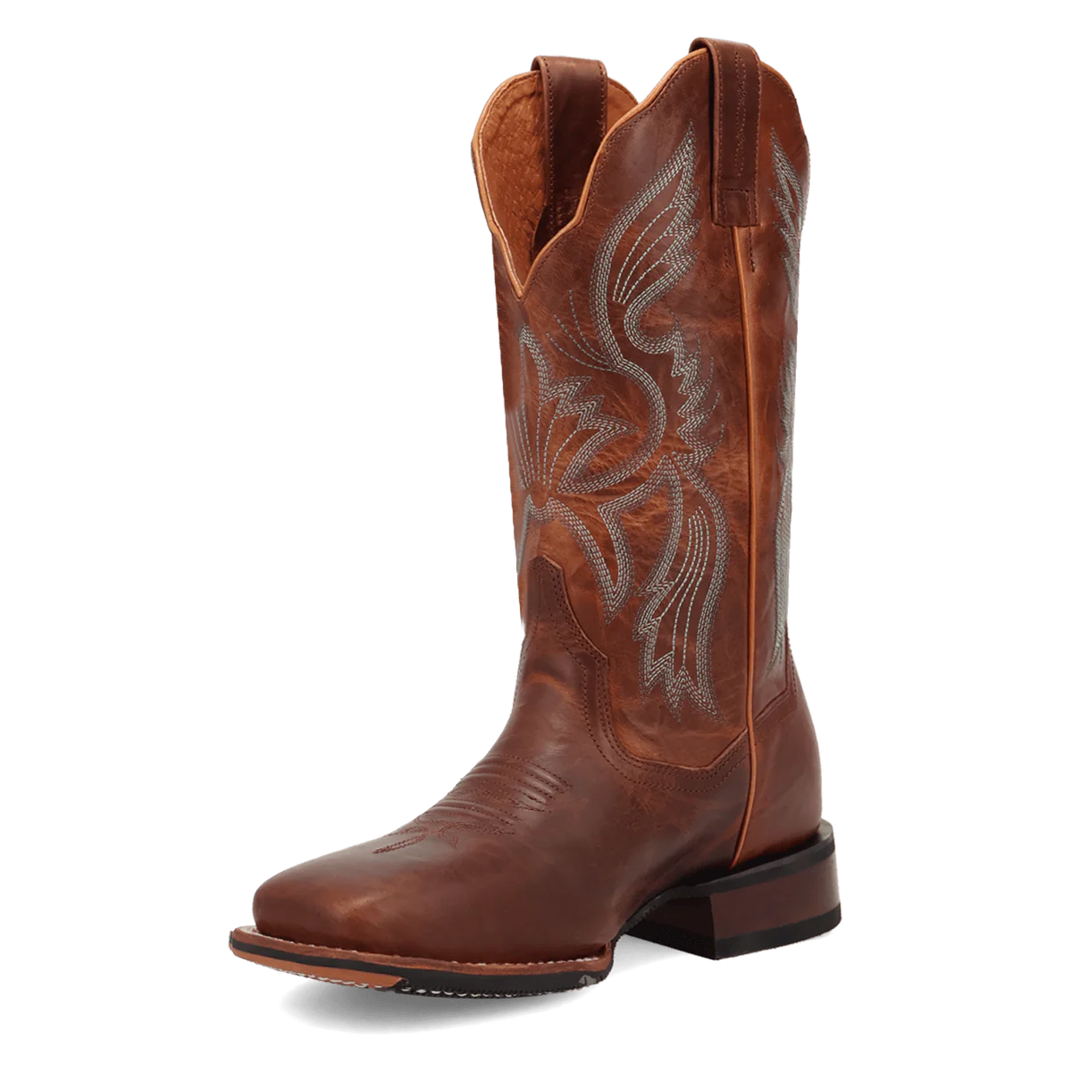 Dan Post Women's Lizzie Square Toe Boot in Brandy Brown