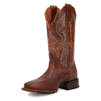 Dan Post Women's Lizzie Square Toe Boot in Brandy Brown