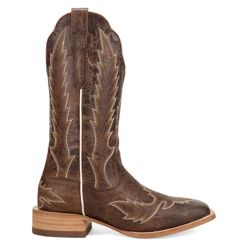 Dan Post Women's Denita Wide Square Toe Boot in Brown