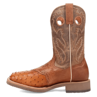 Dan Post Men's Martel Full Quill Ostrich Western Boot in Brown