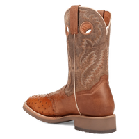 Dan Post Men's Martel Full Quill Ostrich Western Boot in Brown