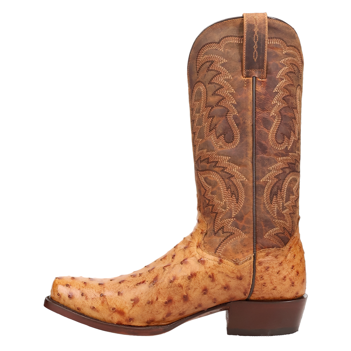 Dan Post Men's Marco Full Quill Ostrich Boot in Saddle