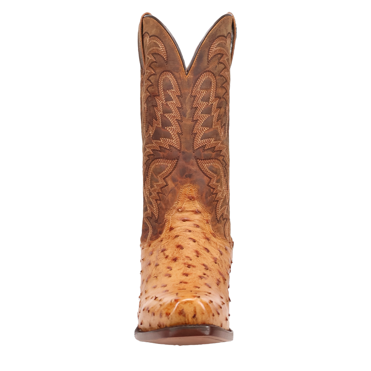 Dan Post Men's Marco Full Quill Ostrich Boot in Saddle