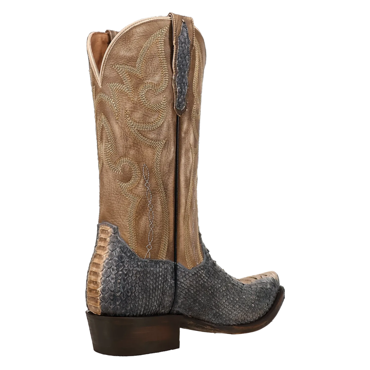 Dan Post Men's Stryker Python Snip Toe Boot in Grey