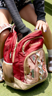 Hooey "Ox" Burgundy and Tan Aztec Backpack