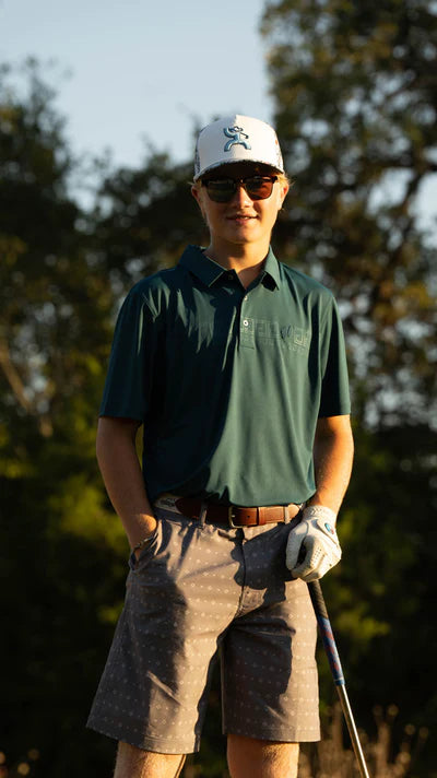 Hooey Men's "The Weekender" Short Sleeve Golf Logo Polo in Teal