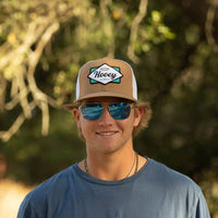 Hooey Diamond Patch Hat in Tan & White