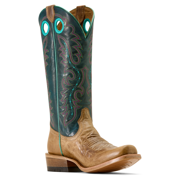Ariat Women's Futurity Boon Western Boot in Caramelized/Pursuit of Teal