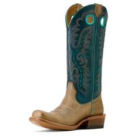 Ariat Women's Futurity Boon Western Boot in Caramelized/Pursuit of Teal