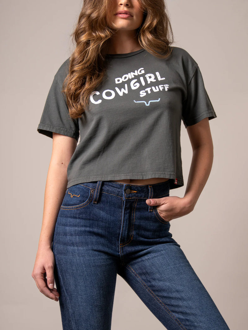 Kimes Ranch Doing Cowgirl Stuff Tee in Pepper