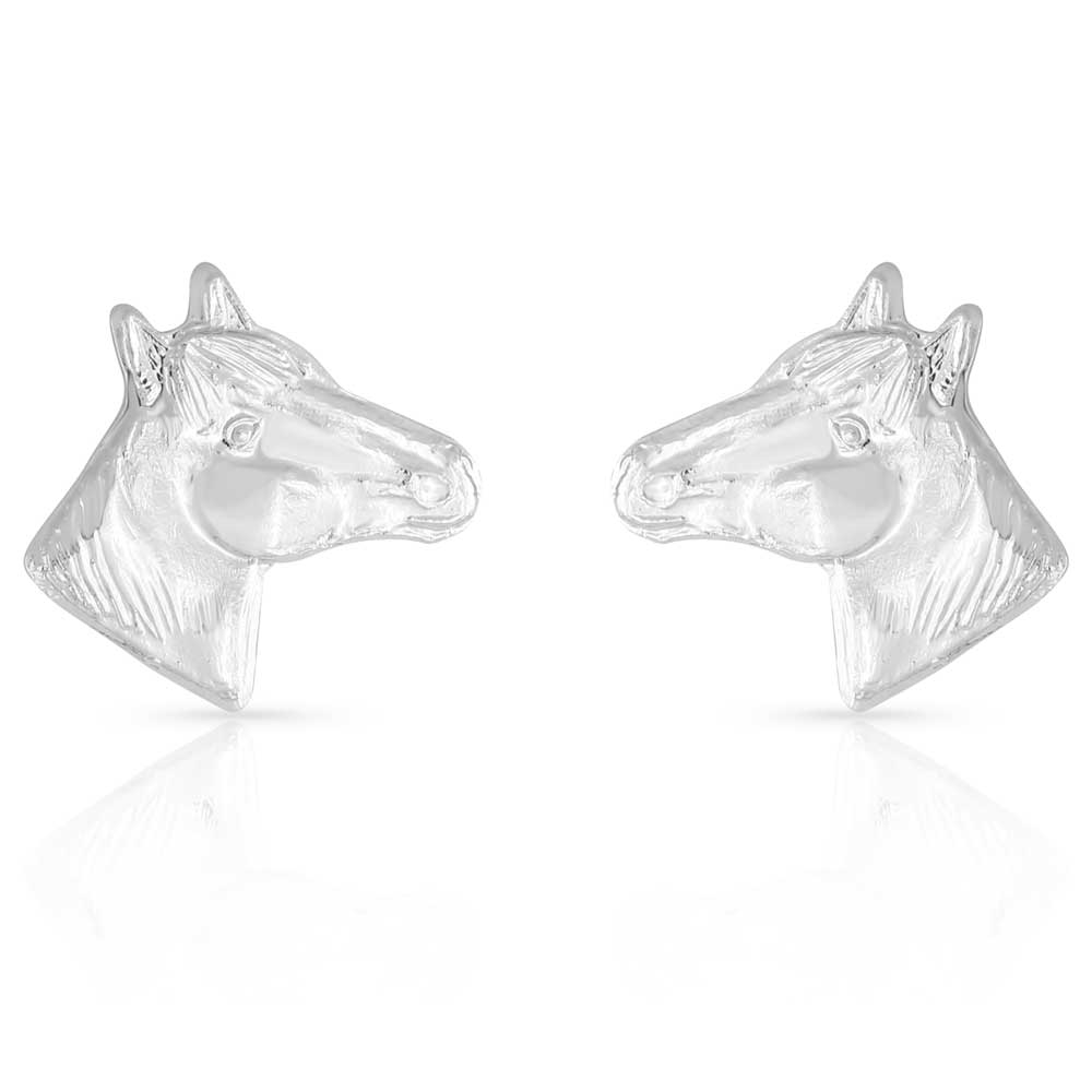Montana Silversmiths Little Silver Horse Head Earrings