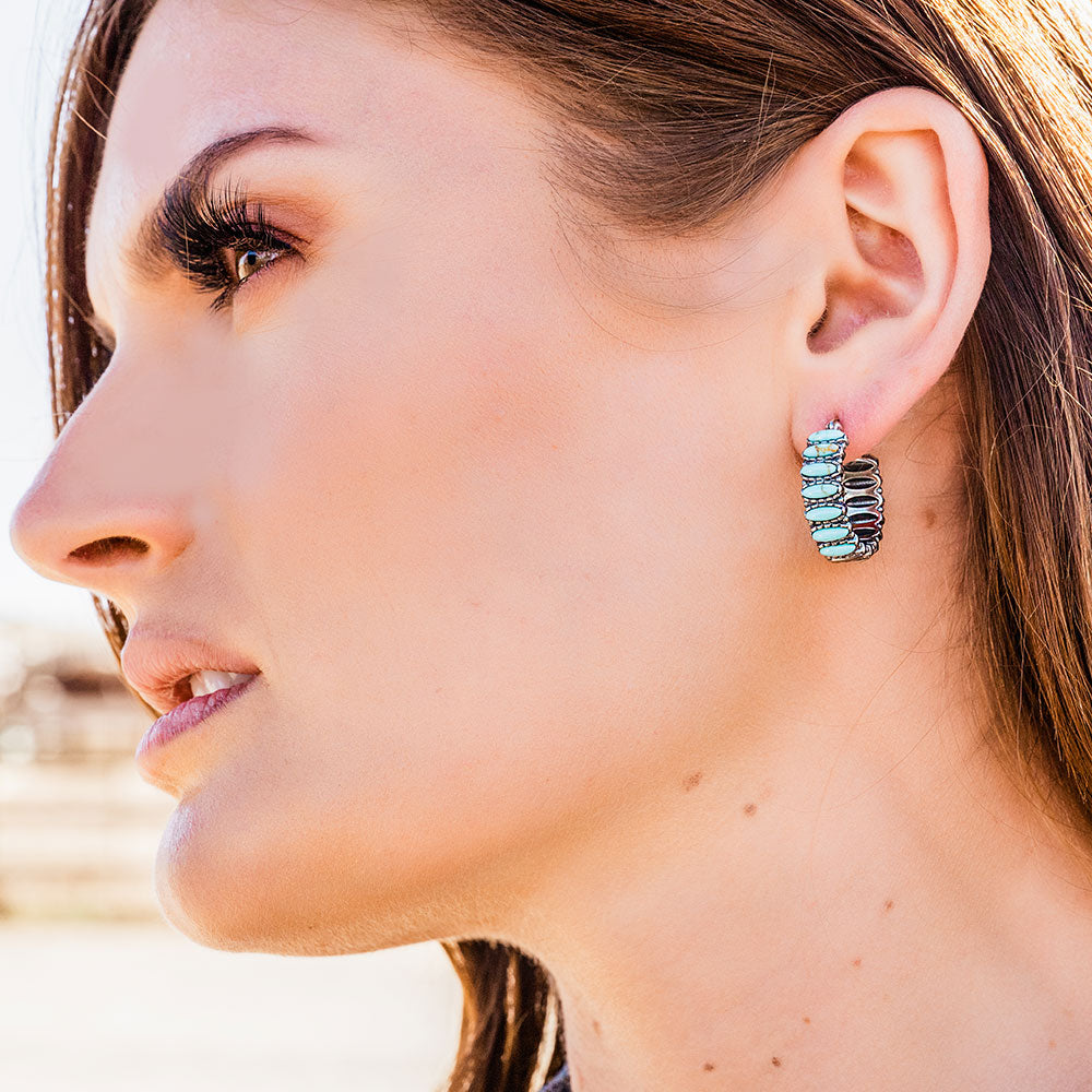 Montana Silversmiths Turquoise Run Earrings