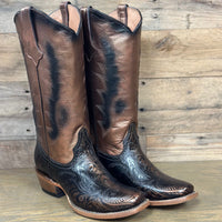Tanner Mark Women's Nova Hand Tooled Boot in Burnished Copper