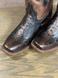 Tanner Mark Women's Nova Hand Tooled Boot in Burnished Copper