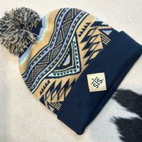 STS Ranchwear Aztec Pom Beanie (Available in Red or Blue)