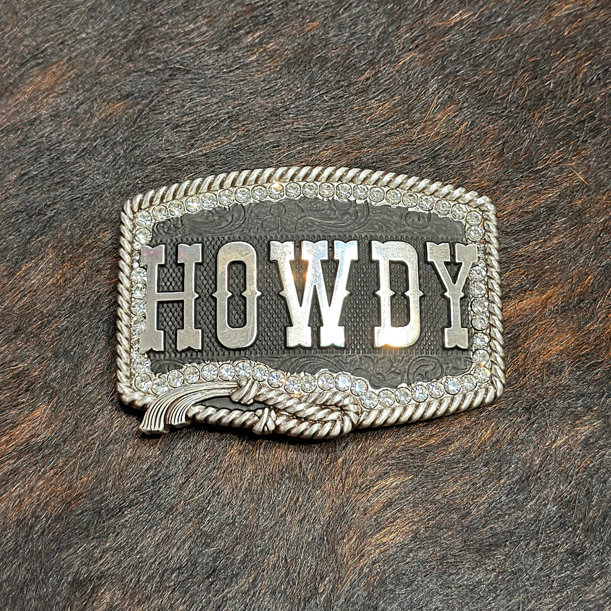 Blazin Roxx "Howdy" Rectangle Belt Buckle