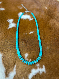 Graduated Turquoise Statement Necklace