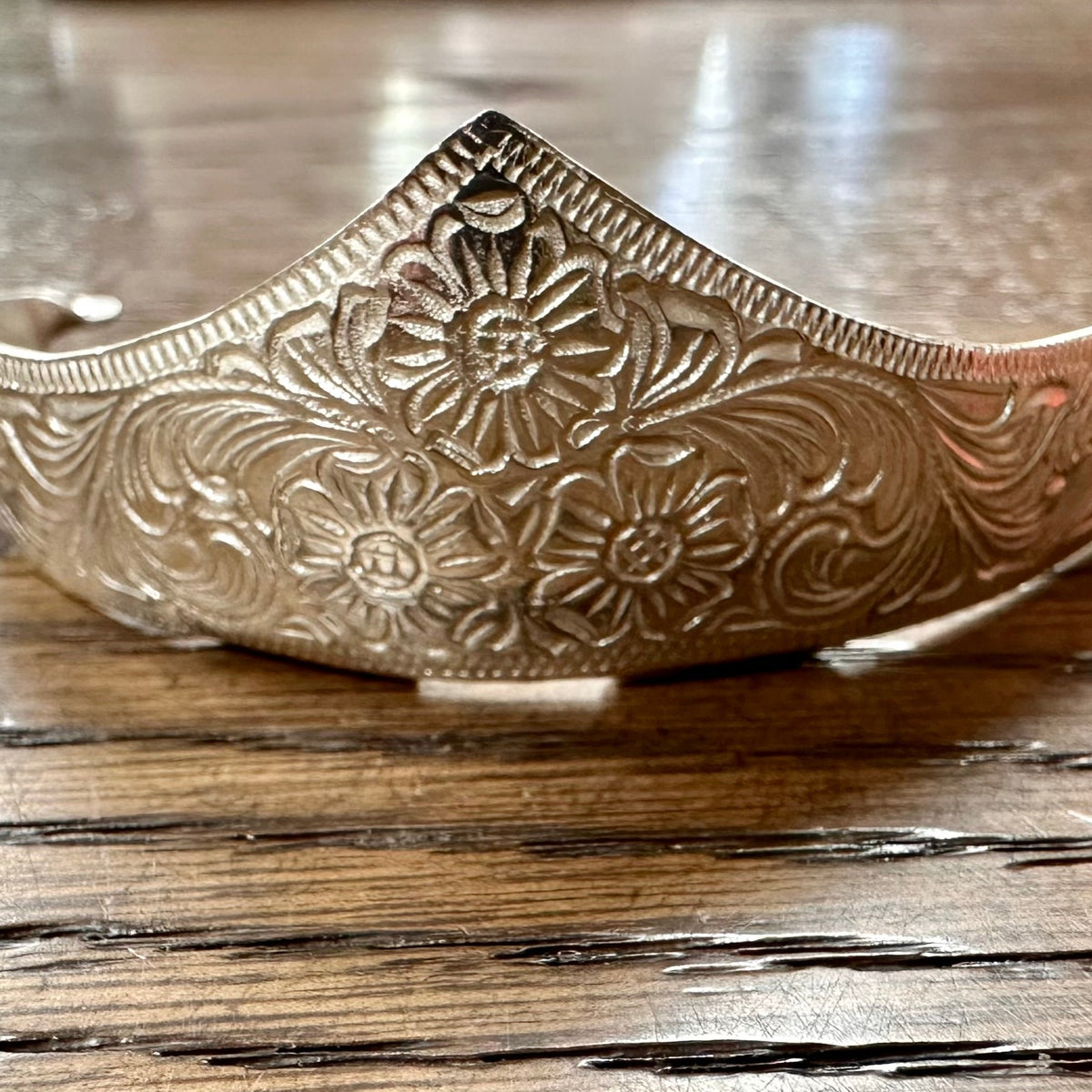 Engraved Silver Heel Cap