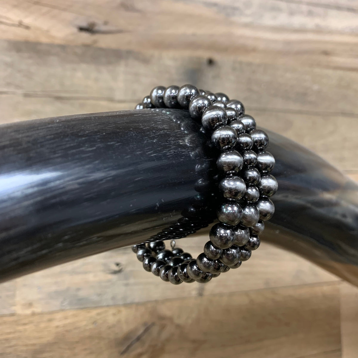 Wire Wrapped Polished Navajo Pearl Bracelet
