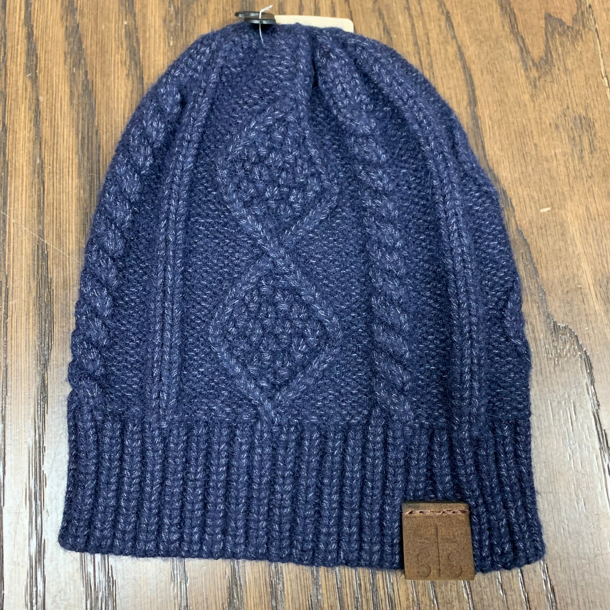 STS Ranchwear Cable Knit Beanie in Navy