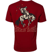 Hooey Men's "Buckin' Round" Cowboy Golf Graphic Tee in Red