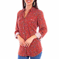 Scully Women's Printed Floral Button Down Top