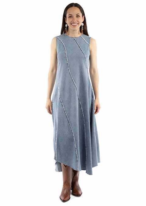 Scully Honey Creek Women's A-Line Maxi Dress in Light Blue