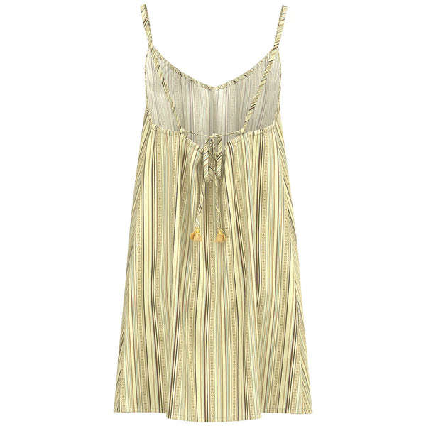 Hooey Women's Paraiso Spaghetti Strap Dress in Cream/Stripe