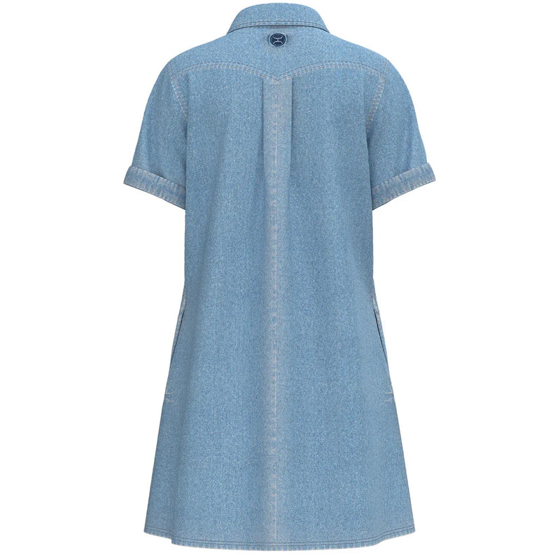 Hooey Women's Denali Denim Chambray Dress in Denim Blue