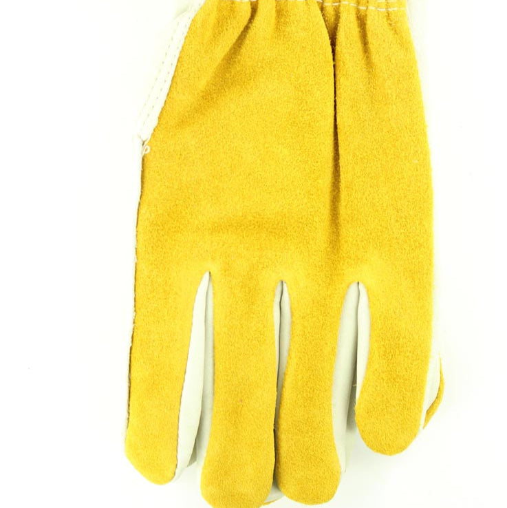 Men's HDXtreme Cowhide Split Back Work Gloves in Yellow