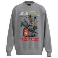 Hooey Men's Prison Rodeo Logo Pullover in Heather Grey