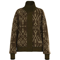 Hooey Women's Aspen Sherpa Jacket in Brown Aztec