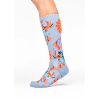 Lucky Chuck Women's Fringe Otomi Grey Performance Socks