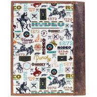 Hooey "Rodeo" Leather Notebook Cover- Brown