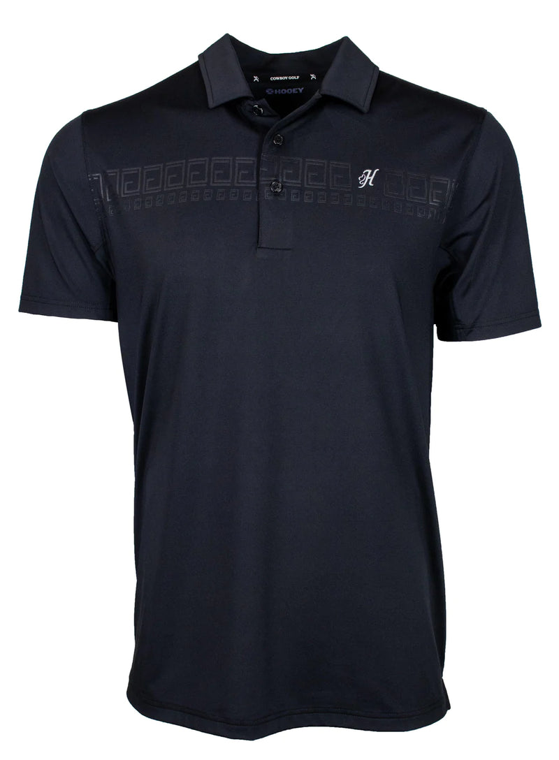Hooey Men's "The Weekender" Short Sleeve Golf Logo Polo in Black