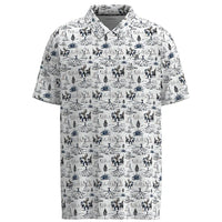Hooey Men's "The Weekender" Short Sleeve Comanche Golf Polo in White