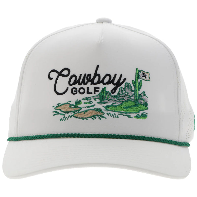 Hooey "Hooey Hills" White with Golf Course Landscape Hat