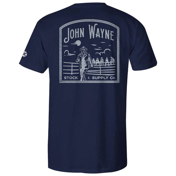 Hooey Men's John Wayne Graphic Pocket Tee in Navy
