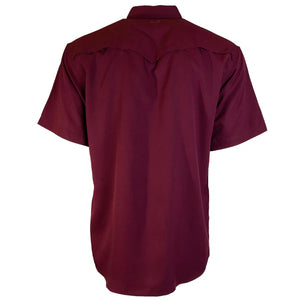 Hooey Men's Sol Maroon Short Sleeve Western Snap Shirt