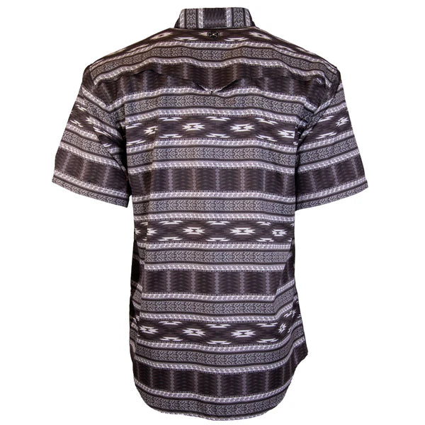Hooey Men's Sol Black Aztec Short Sleeve Western Snap Shirt