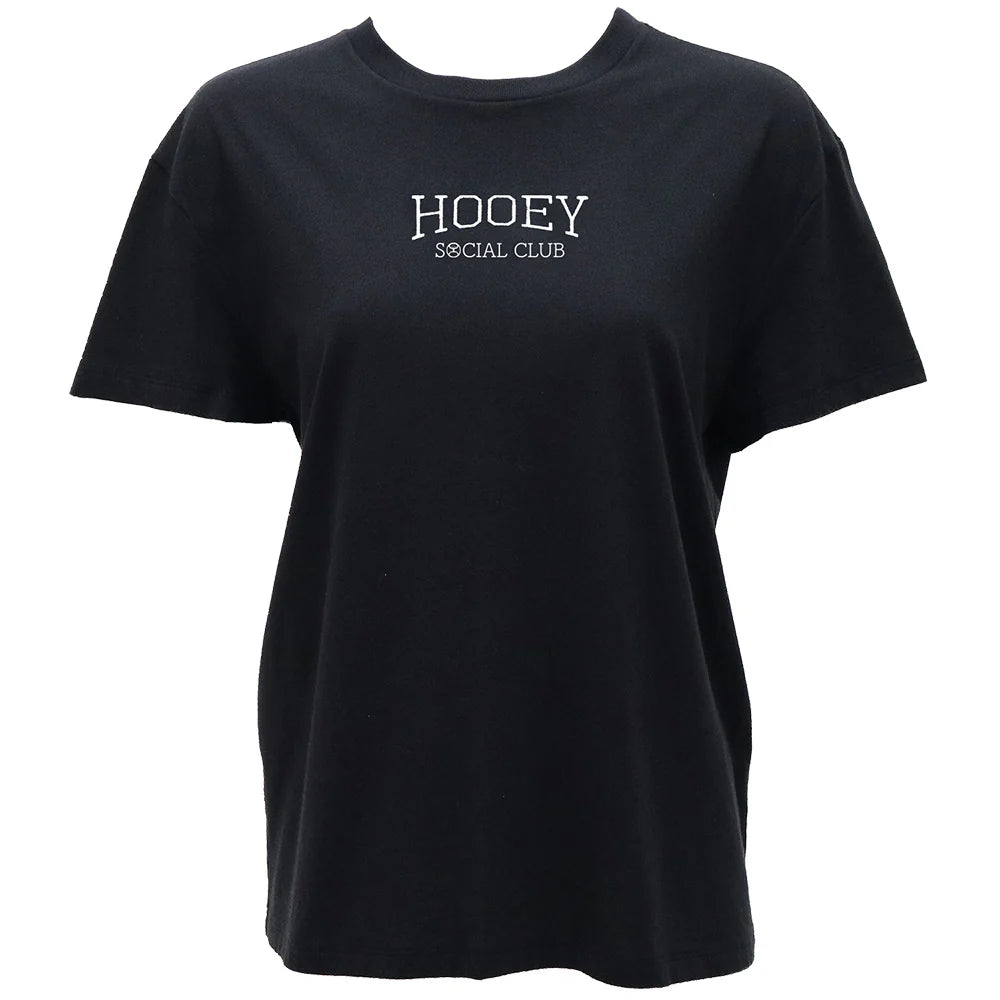 Hooey Women's S/S Social Club Graphic Tee in Black