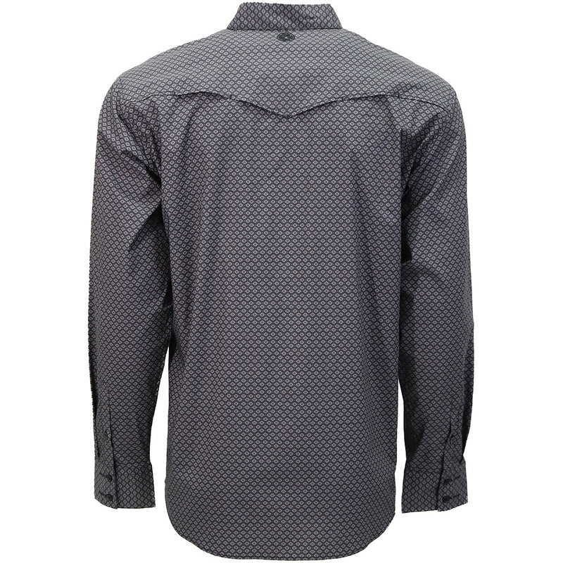 Hooey Men's L/S Maverick Western Button Up Shirt in Black