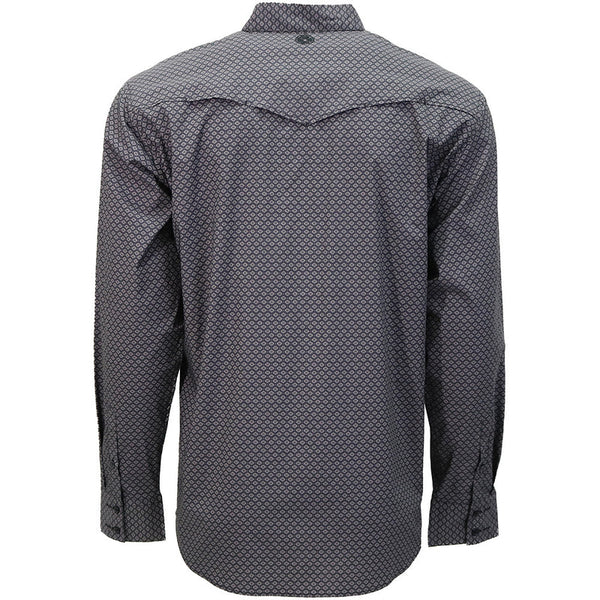 Hooey Men's L/S Maverick Western Button Up Shirt in Black
