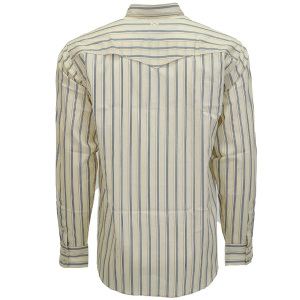 Hooey Men's L/S Maverick Pin Stripe Western Button Up Shirt in Yellow